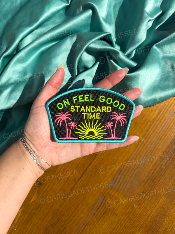 on feel good standard time iron-on patch