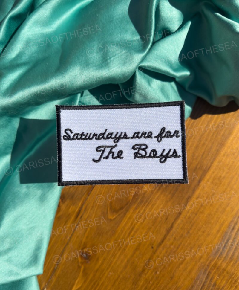 saturdays are for the boys golf iron on patch