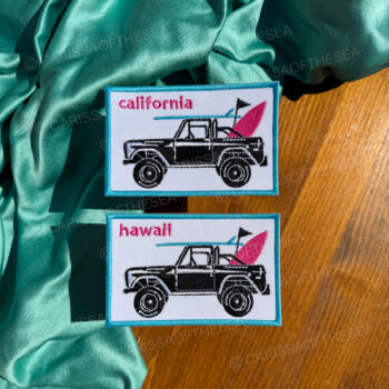 custom name bronco surfboard iron on patch