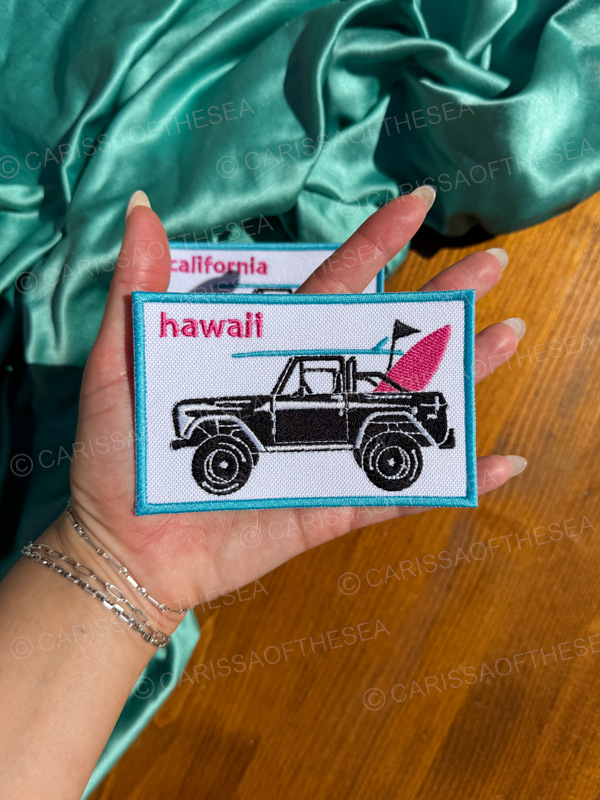 custom name bronco surfboard iron on patch