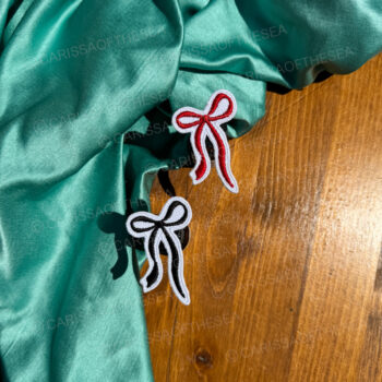 custom color bow iron on patch