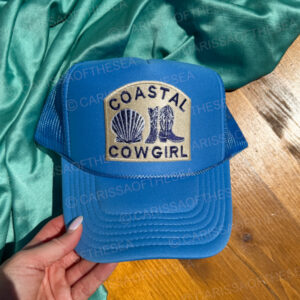 coastal cowgirl blue trucker hat