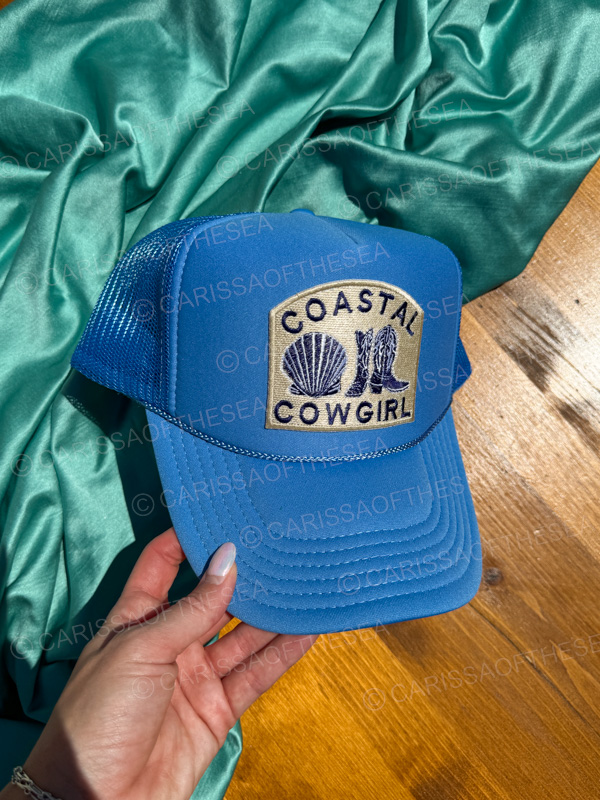 coastal cowgirl blue trucker hat