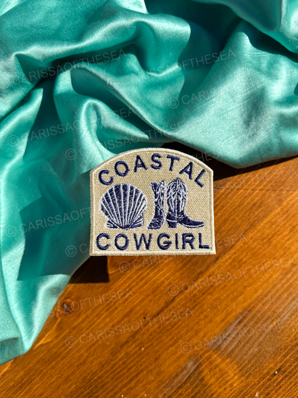 coastal cowgirl iron on patch