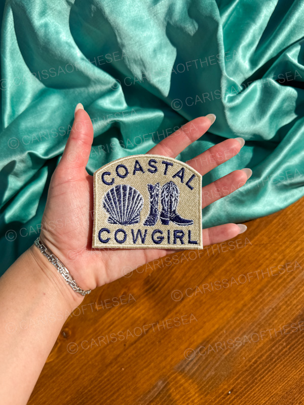 coastal cowgirl iron on patch