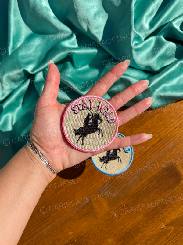 stay wild horse iron on patch