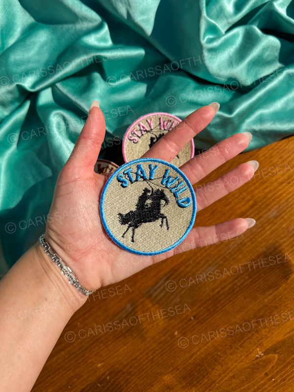 stay wild horse iron on patch