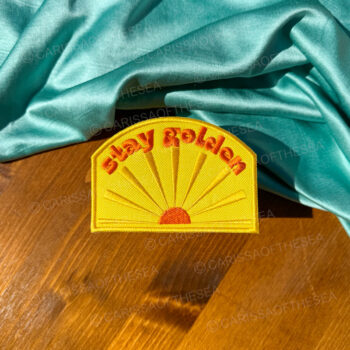 stay golden sun iron on patch