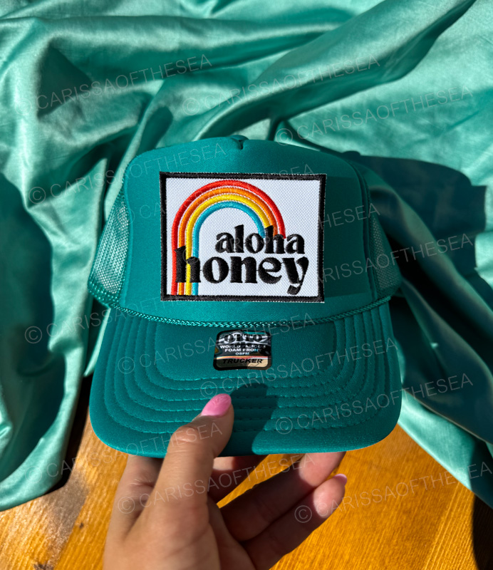 aloha honey iron on rainbow patch