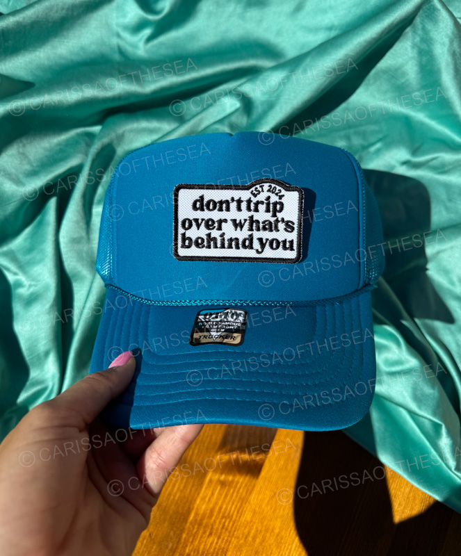 don't trip over whats behind you patch