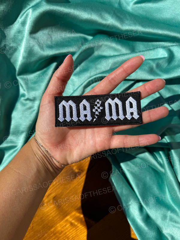 mama acdc lightning bolt patch