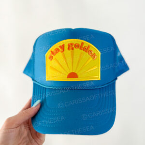 stay golden blue trucker hat
